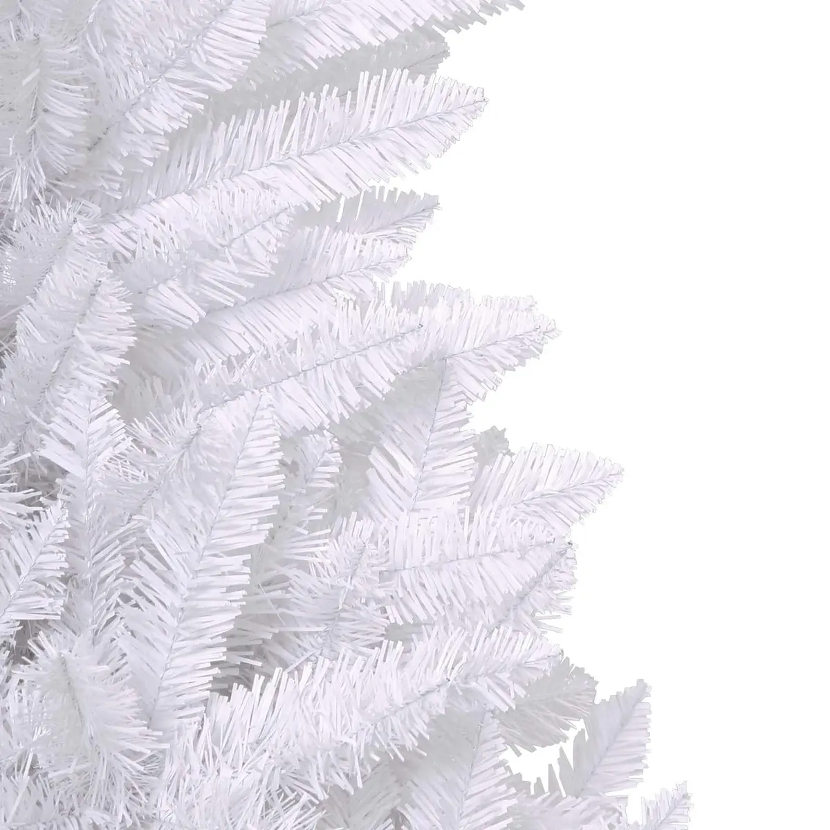 Artificial Christmas Tree PVC 180cm White Hinged Branches