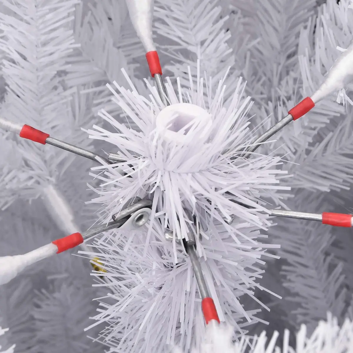 Artificial Christmas Tree PVC 180cm White Hinged Branches