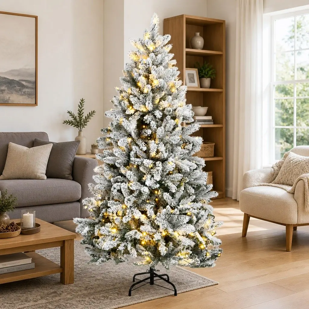 Hinged Christmas Tree 180cm Green White 300 LEDs