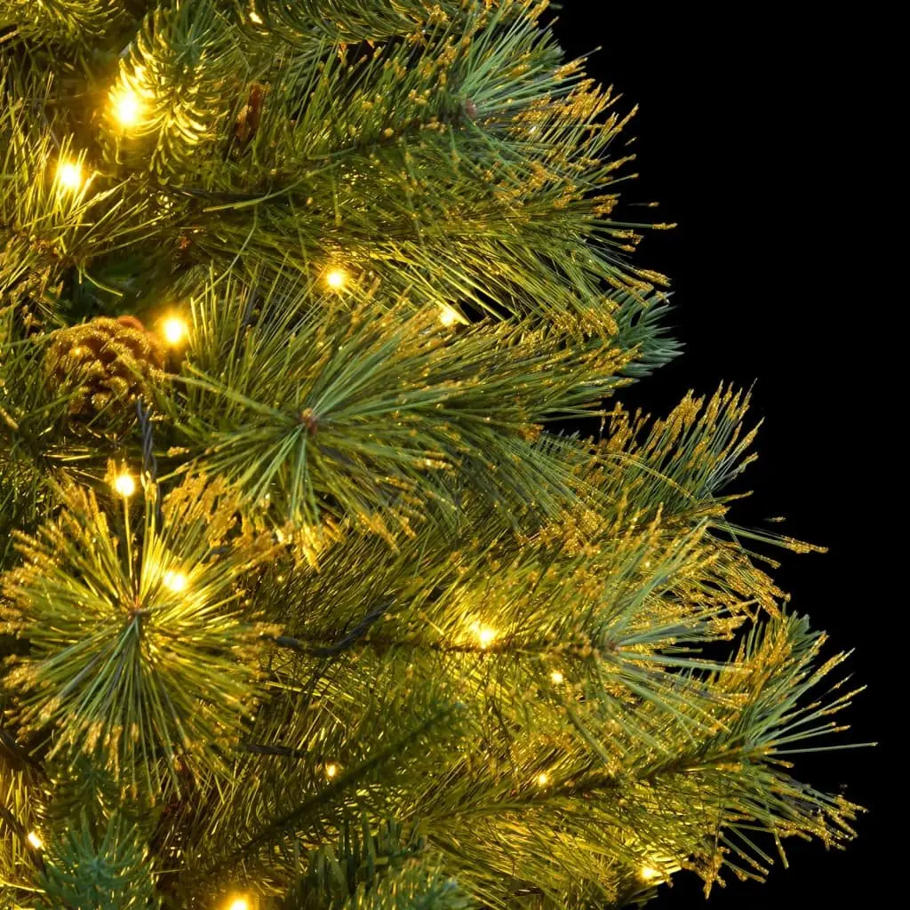 Artificial Christmas Tree Hinged 120cm PE 150 LEDs Green