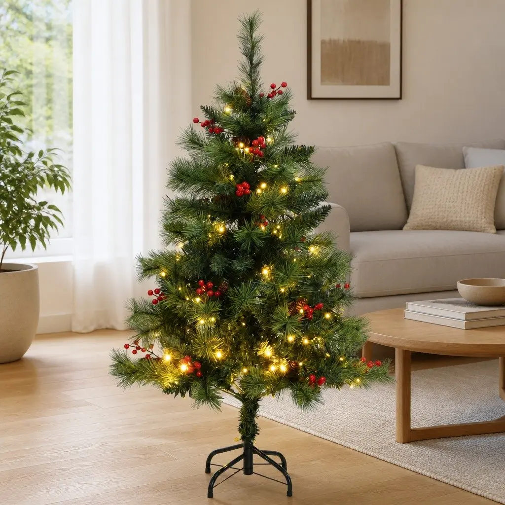 Artificial Hinged Christmas Tree with 150 LEDs