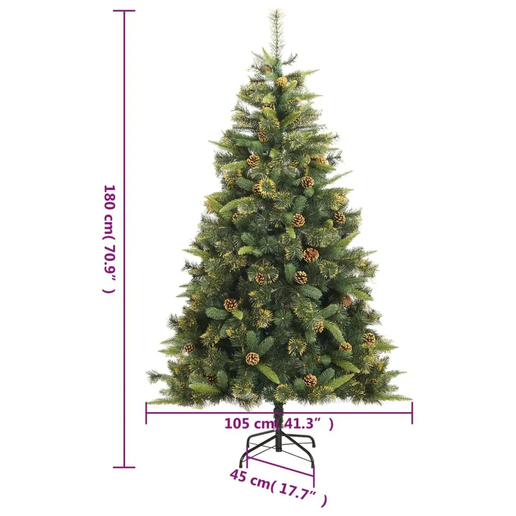 Artificial Hinged Christmas Tree 180cm with 300 LEDs