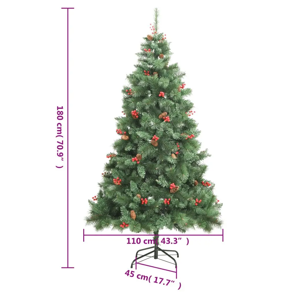 Artificial Hinged Christmas Tree 180cm with 300 LEDs