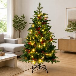 Sturdy 150cm Hinged Christmas Tree with 150 LEDs