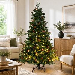 Hinged Christmas Tree 180cm with 300 LEDs and 8 Modes
