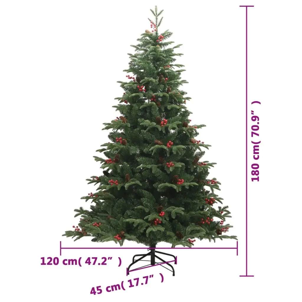 Artificial Christmas Tree PE 180cm Green with 300 LED Lights
