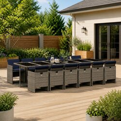 Durable Garden Dining Set 13 Piece Outdoor Furniture