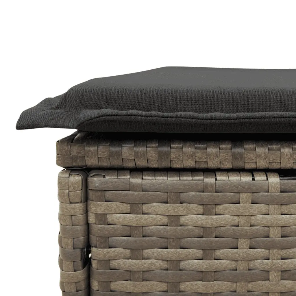 9 Piece Outdoor Dining Set PE Poly Rattan Grey Chairs Table