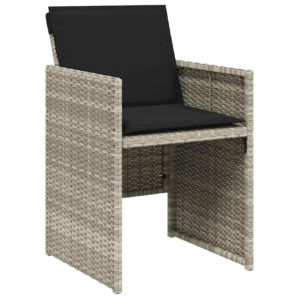 Light Grey PE Rattan 11 Piece Garden Dining Set