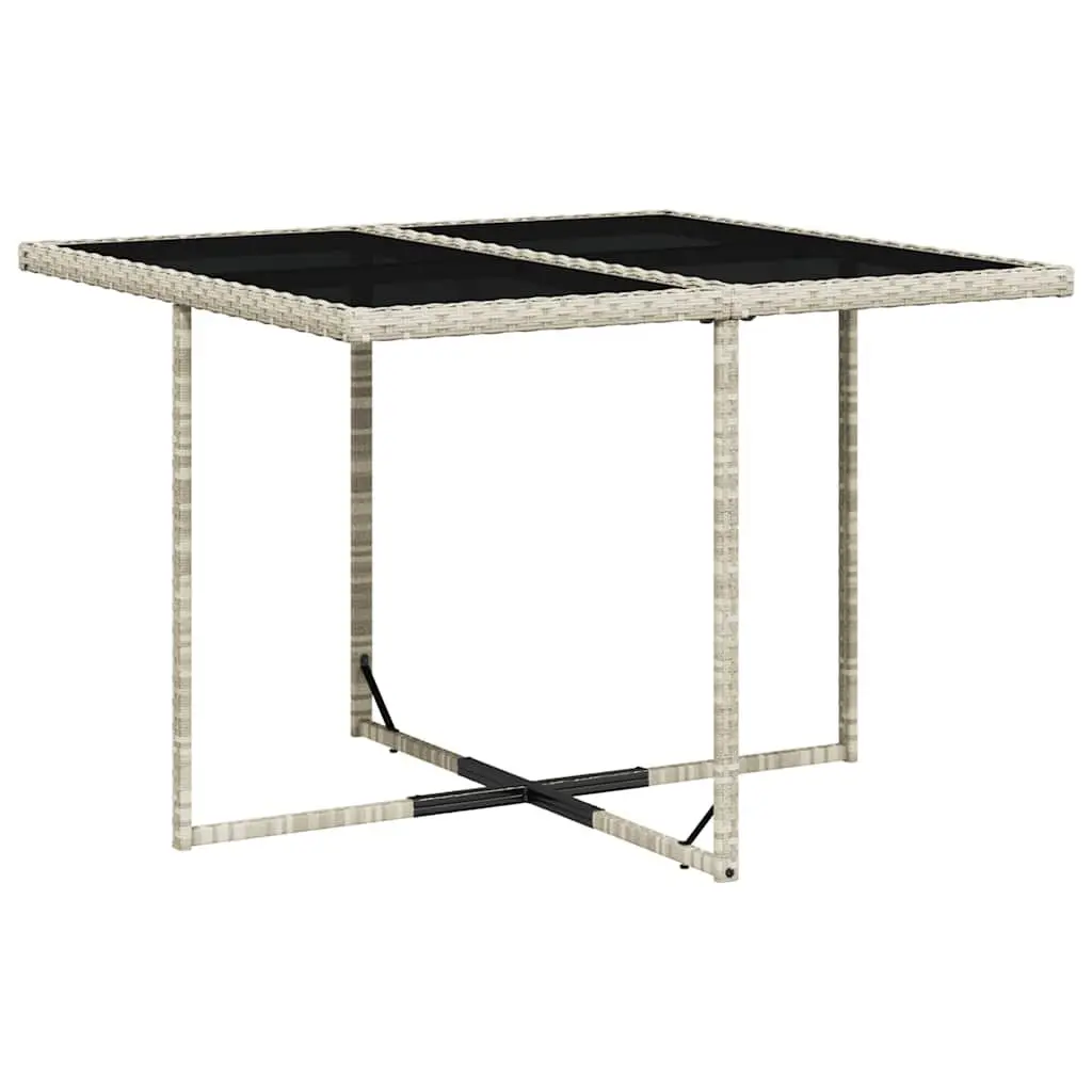 9 Piece Grey Poly Rattan Garden Dining Set with Table & Chairs
