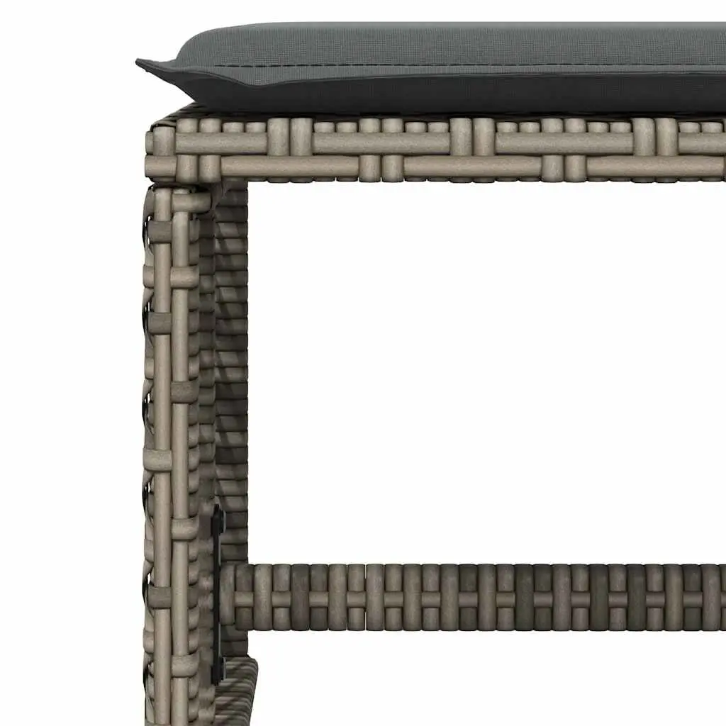 9 Piece Garden Dining Set in Grey Poly Rattan