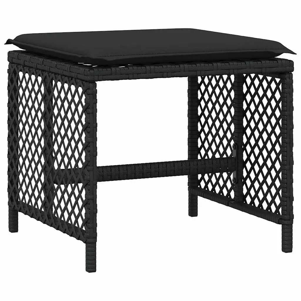 11 Piece Black Rattan Garden Dining Set