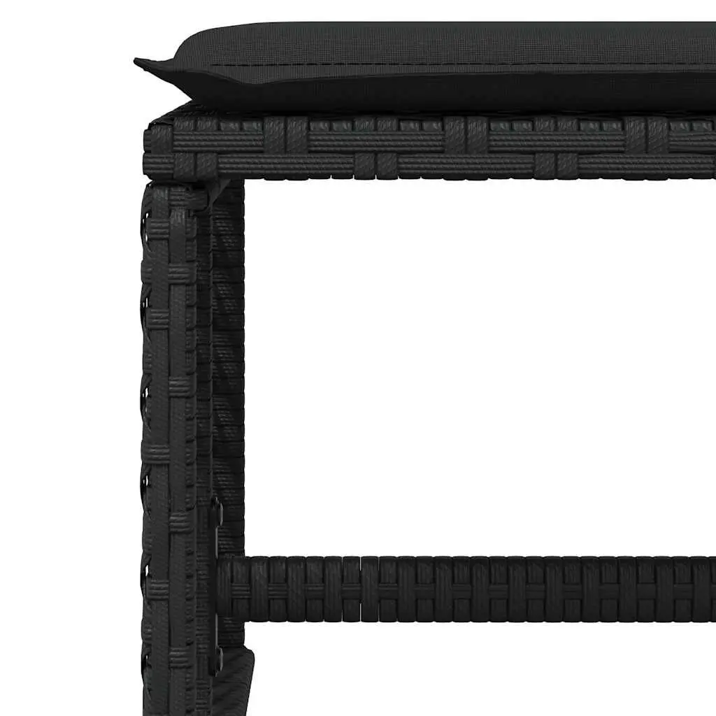 13 Piece Black Garden Dining Set with Cushions