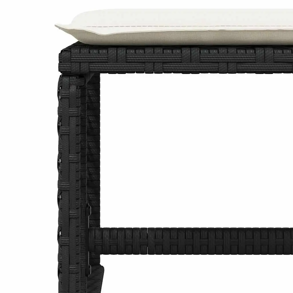 17-Piece Garden Dining Set in Black Poly Rattan
