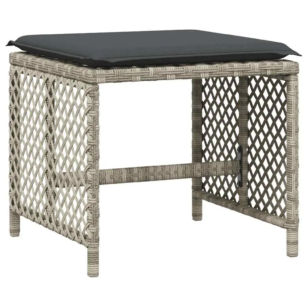 Grey Poly Rattan Garden Dining Set 17 Pieces