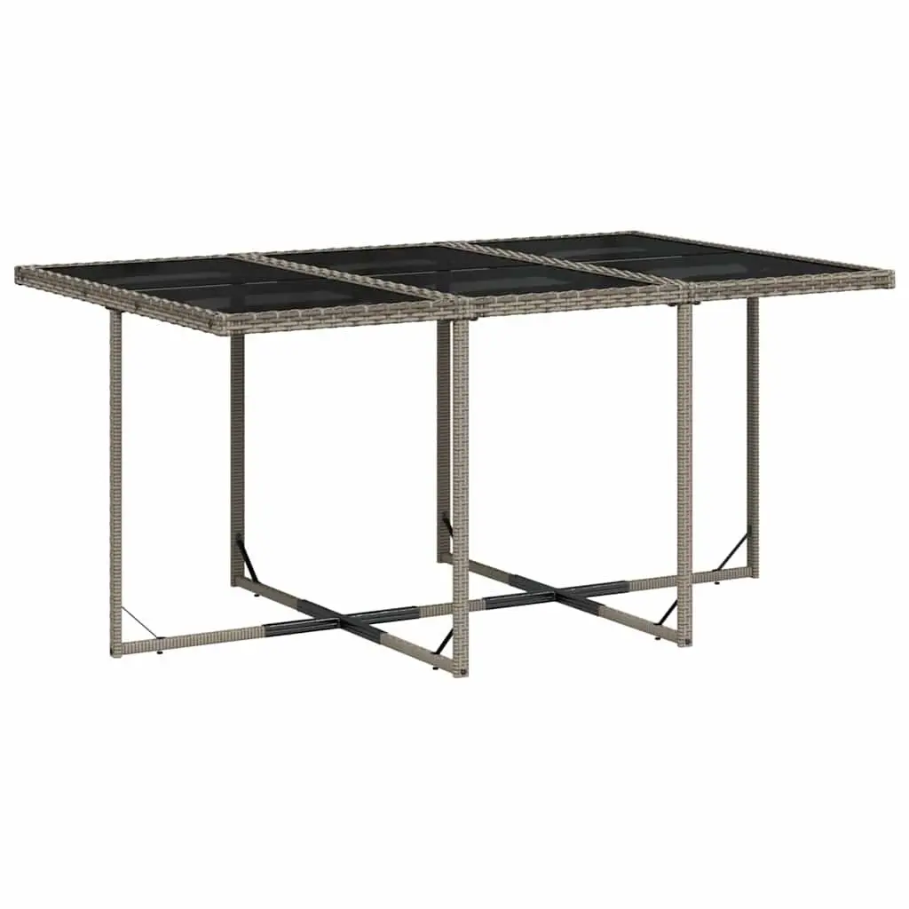 Garden Dining Set PE Rattan 11 Piece Outdoor Furniture Grey