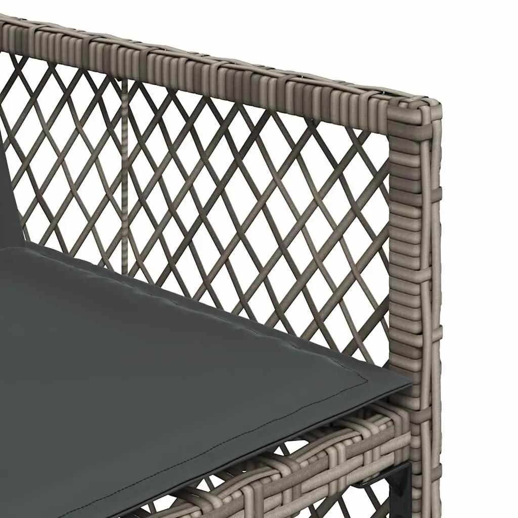 Garden Dining Set PE Rattan 11 Piece Outdoor Furniture Grey