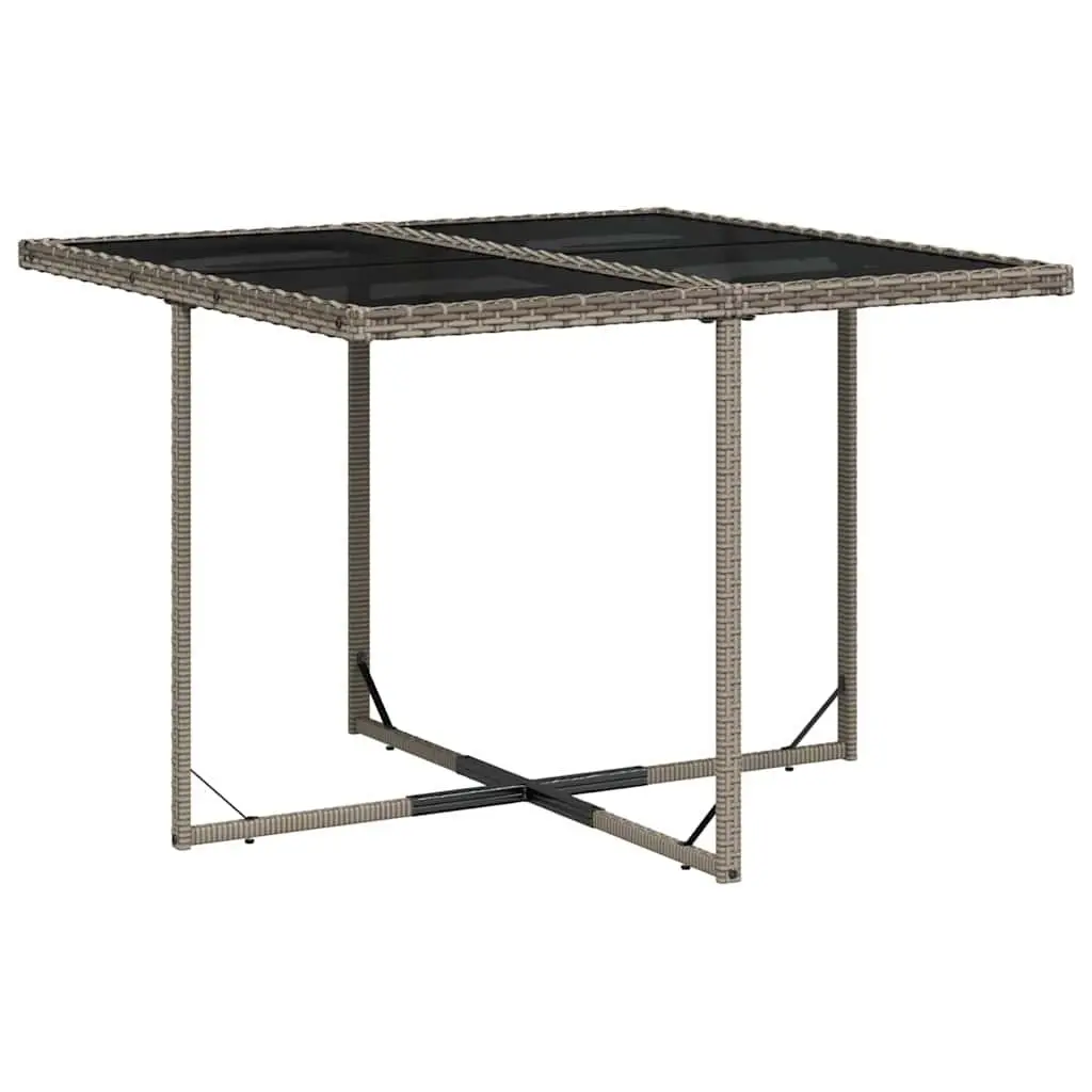 5 Piece Grey Poly Rattan Outdoor Dining Set