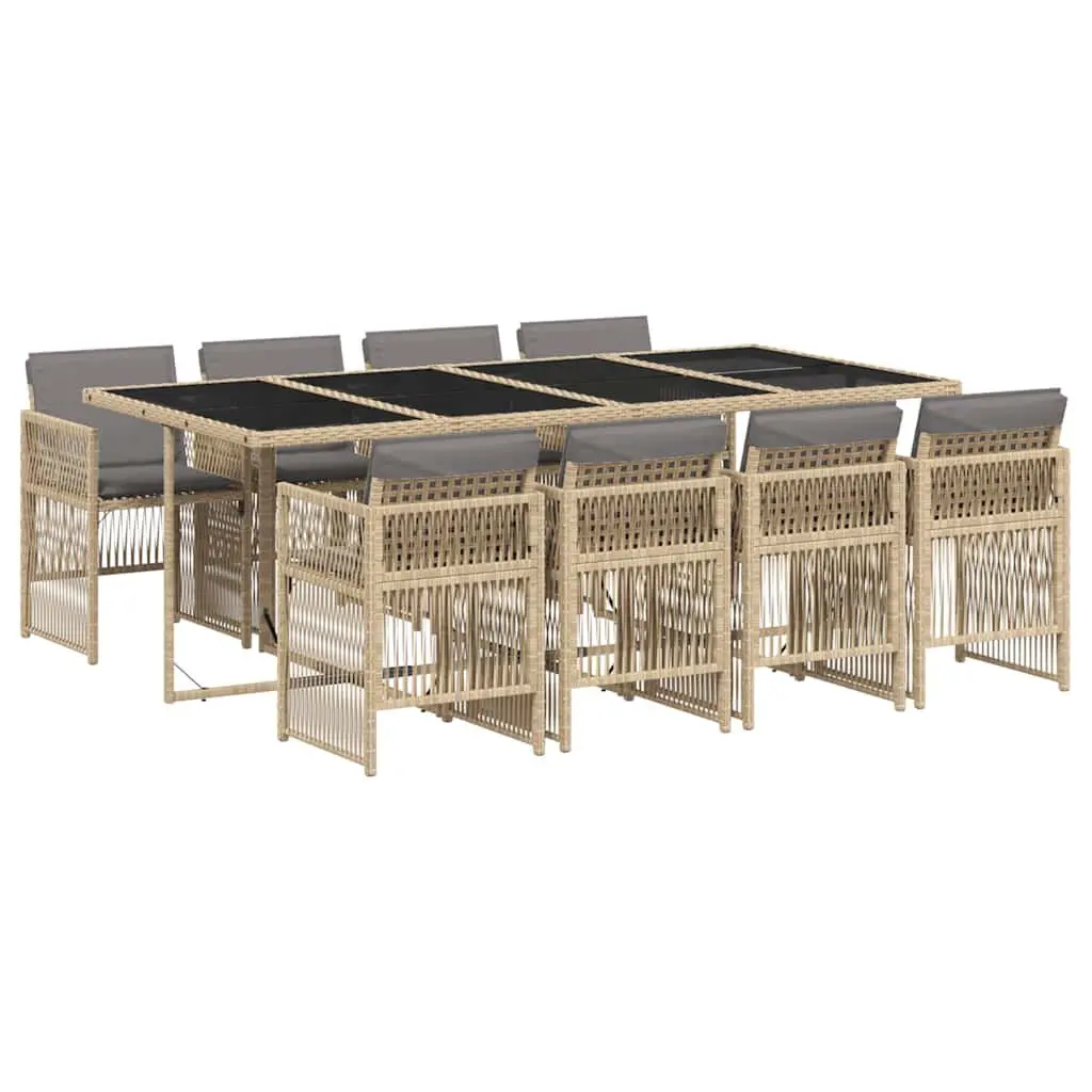 9 Piece Garden Dining Set with Cushions