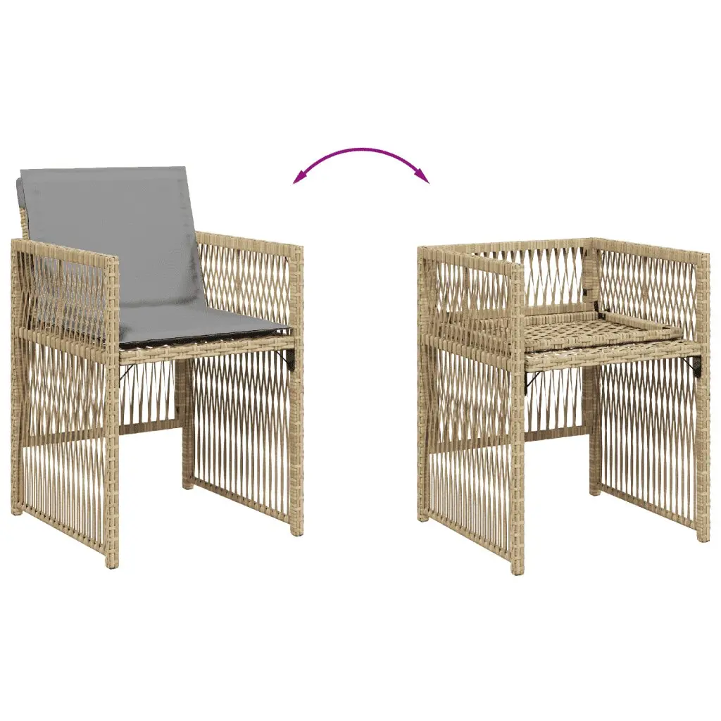 9 Piece Garden Dining Set with Cushions