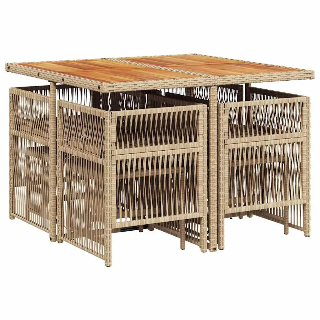 9 Piece Outdoor Patio Dining Set with Cushions