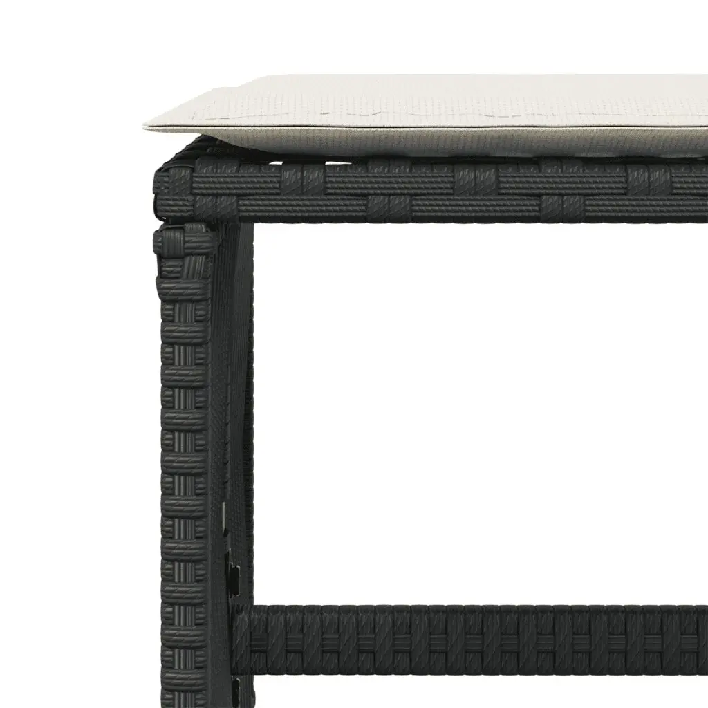 Outdoor Dining Set 13 Piece with Black Poly Rattan