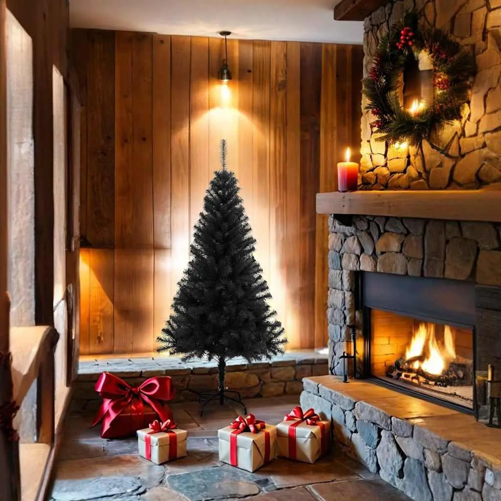 Artificial Christmas Tree PVC 150cm Black