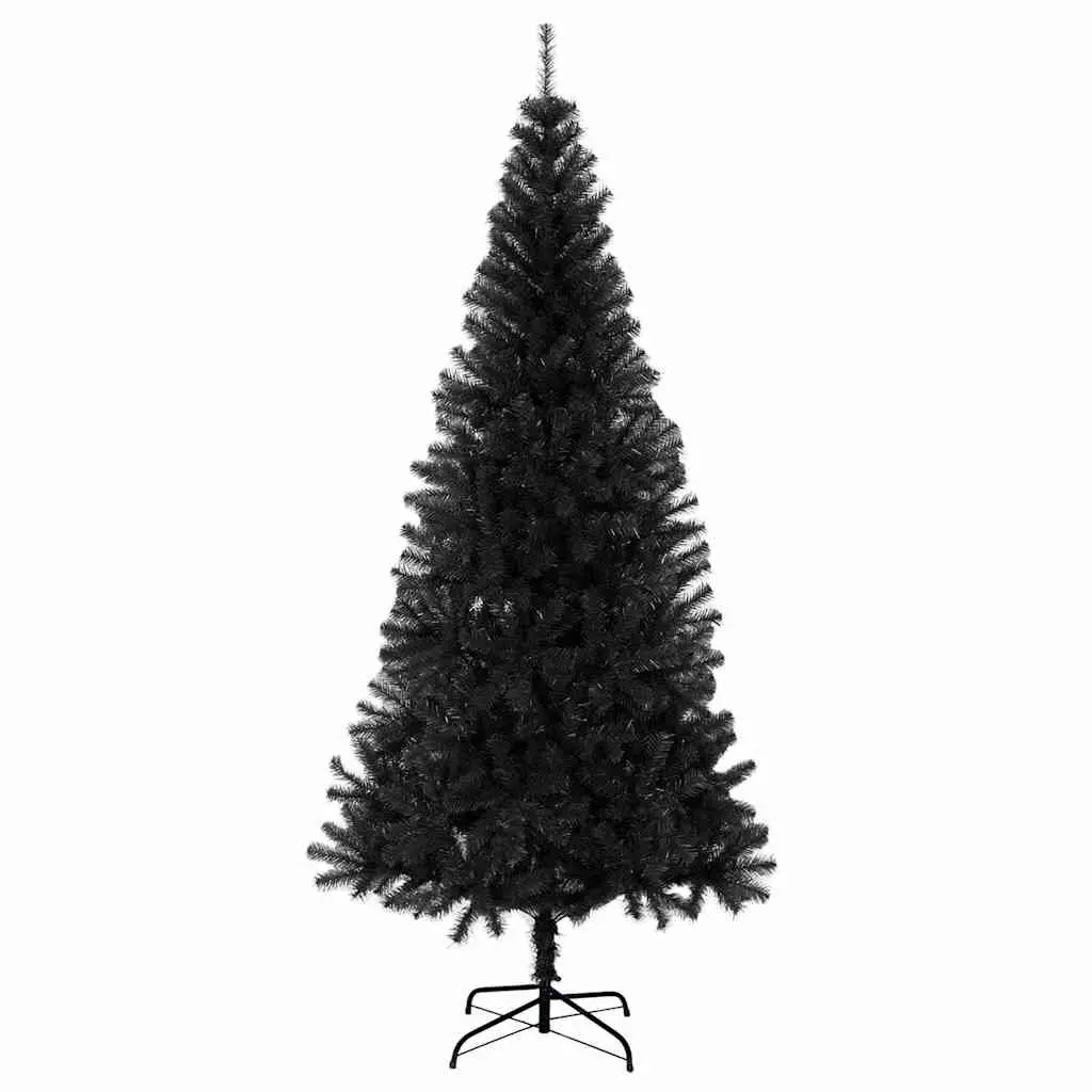 Black Artificial Christmas Tree 210cm PVC