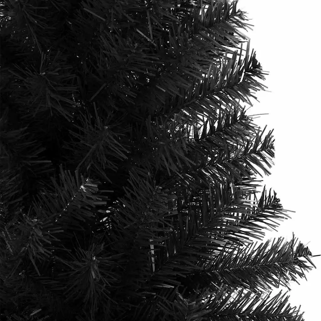 Black Artificial Christmas Tree 210cm PVC