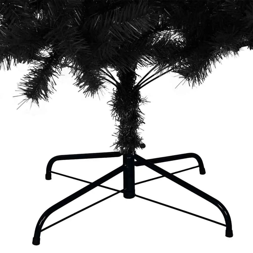 Black Artificial Christmas Tree 210cm PVC
