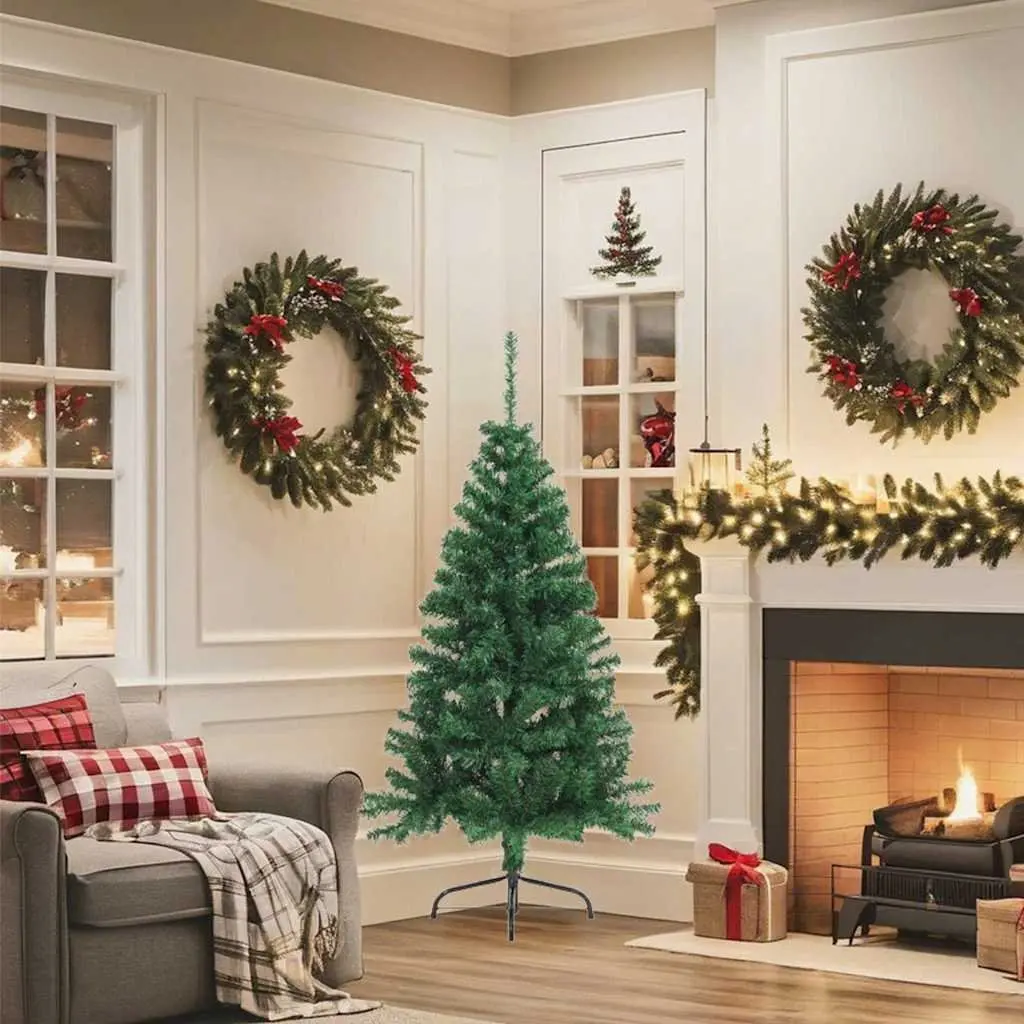 Half Christmas Tree 150cm Green PVC Decor