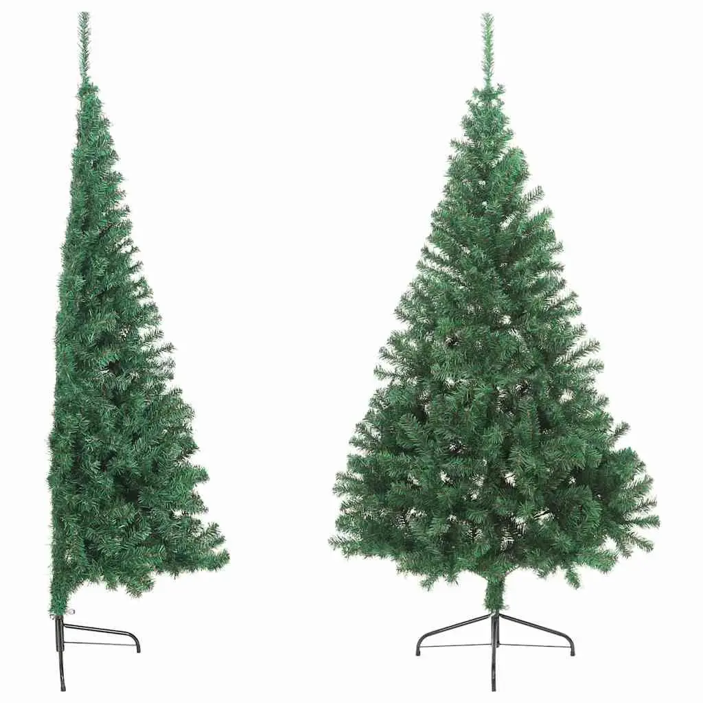 Artificial Corner Christmas Tree with Stand Green 210 cm PVC