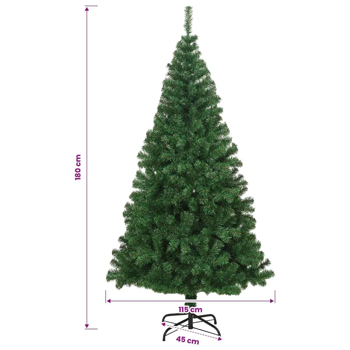 Artificial Christmas Tree PVC 180cm Green