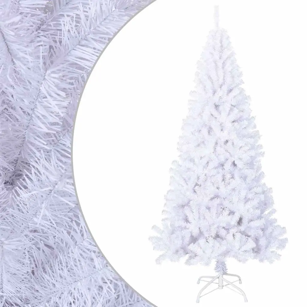 White PVC Artificial Christmas Tree 180cm with Thick Branches