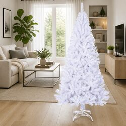 210cm White Artificial Christmas Tree with Thick PVC Branches