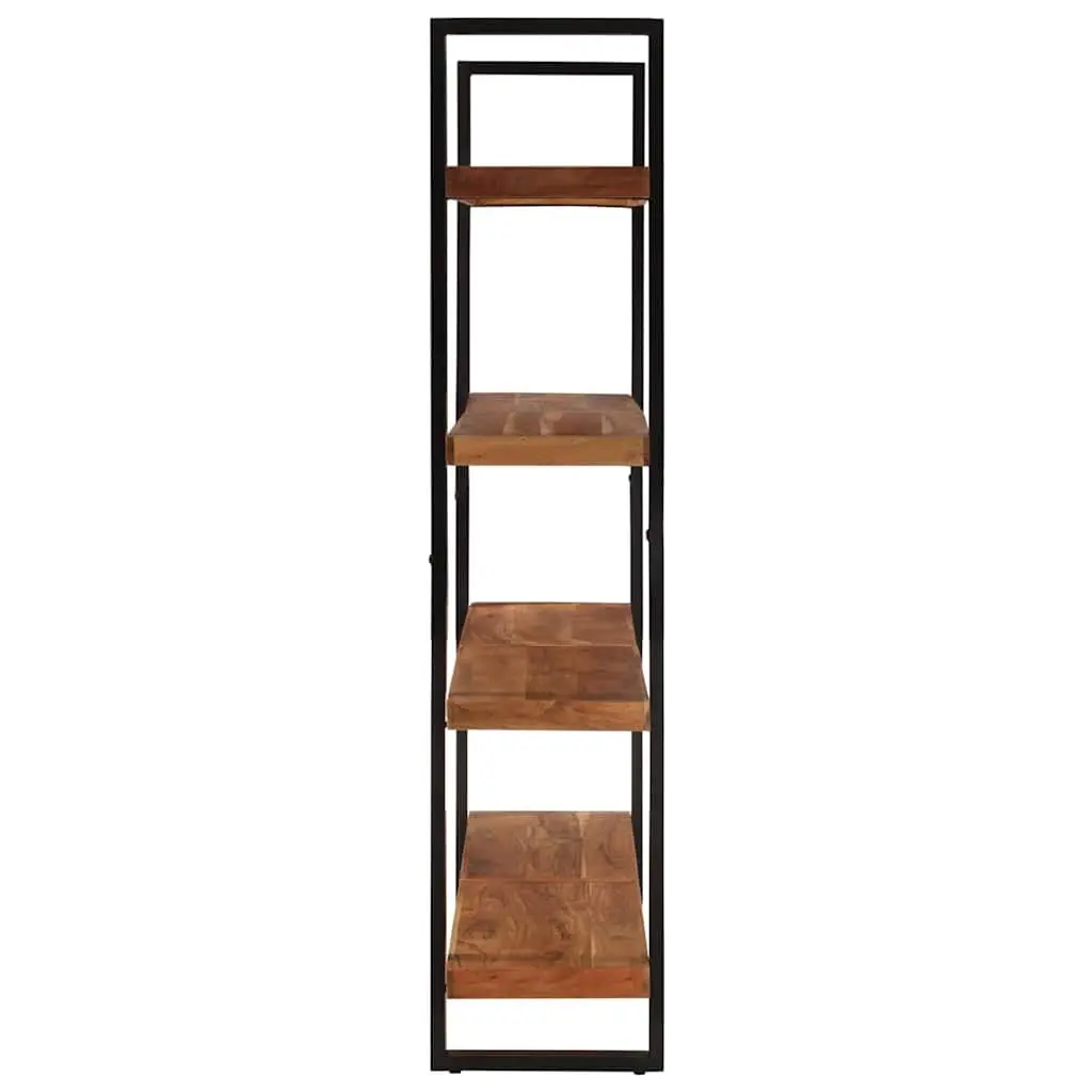 4-Tier Bookcase Solid Acacia Wood 160x40x180 cm Brown Industrial Style