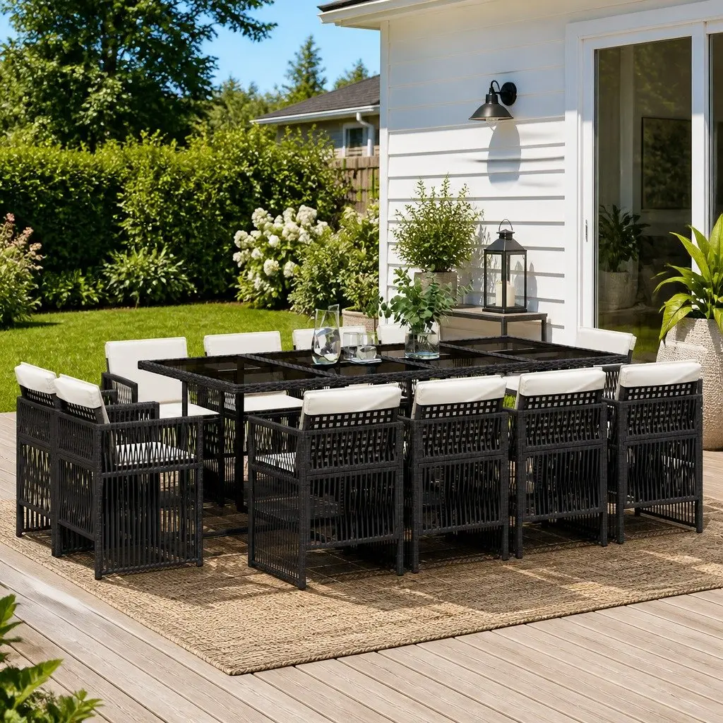 13 Piece Outdoor Dining Set with Cushions
