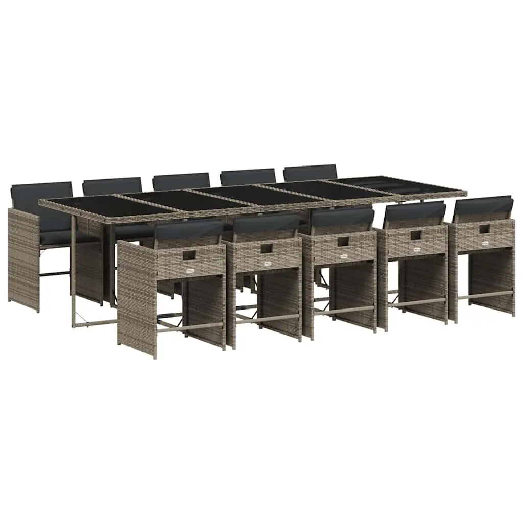 11 Piece Outdoor Garden Dining Set with Cushions