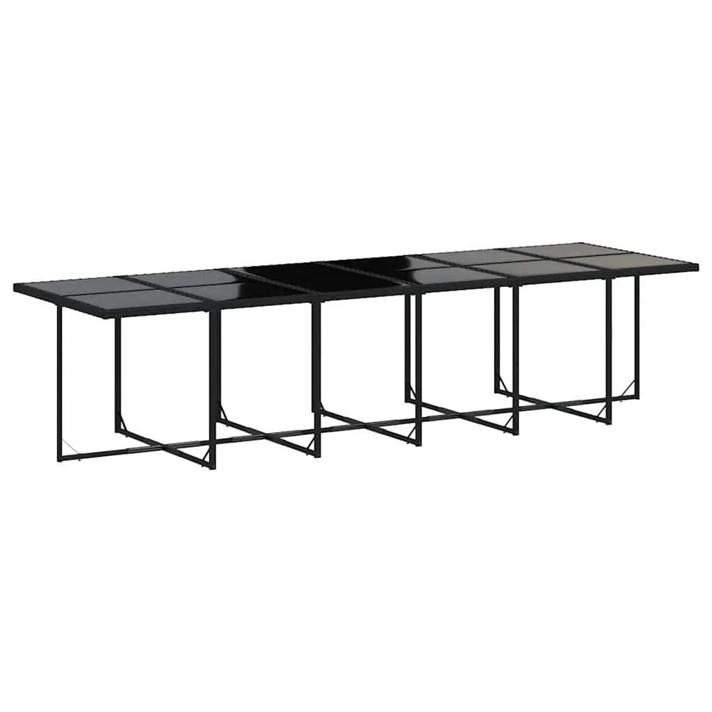 13 Piece Outdoor Dining Set PE Rattan Black Garden Patio Furniture