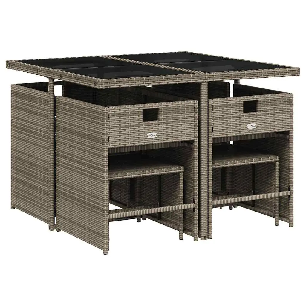 9 Piece Outdoor Garden Dining Set with Cushions