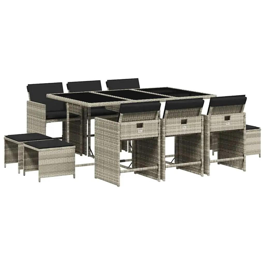 Garden Dining Set with PE Rattan Chairs