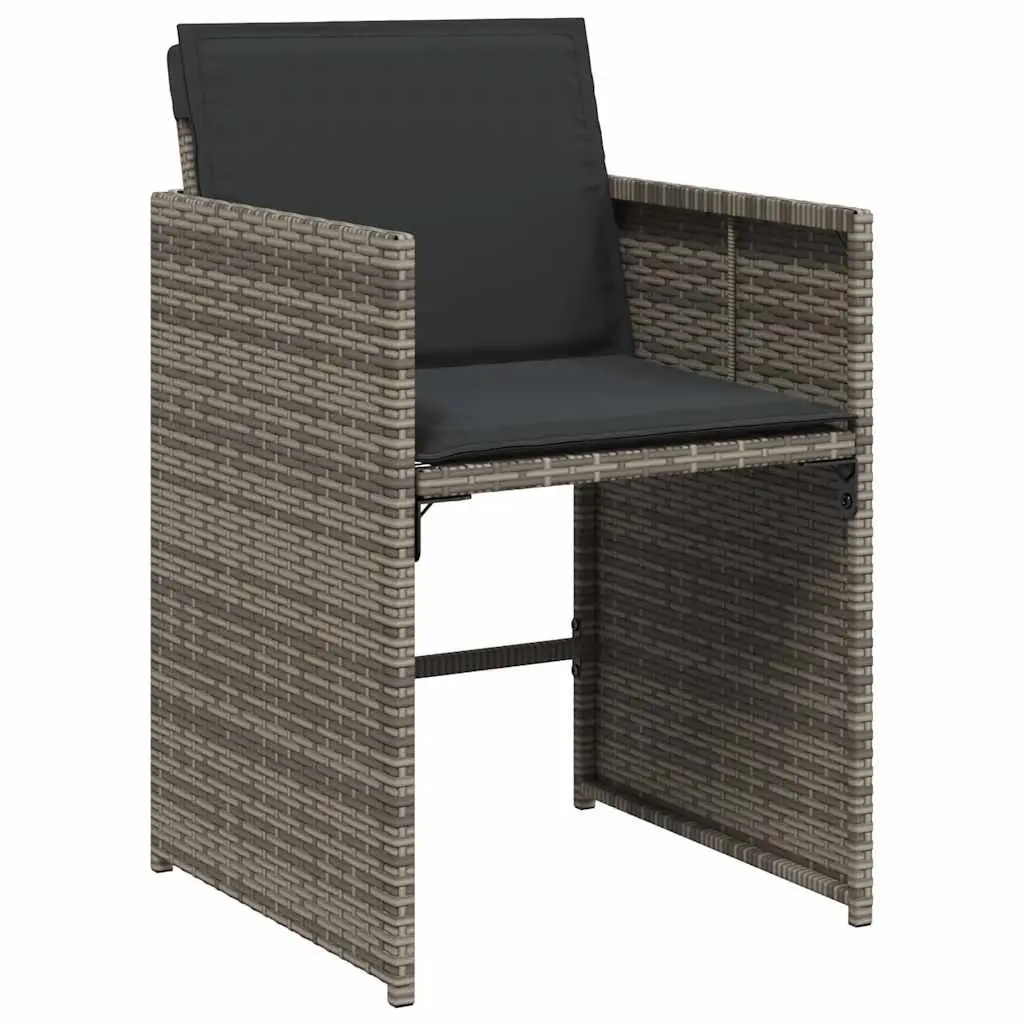 13 Piece Garden Dining Set with Grey Poly Rattan