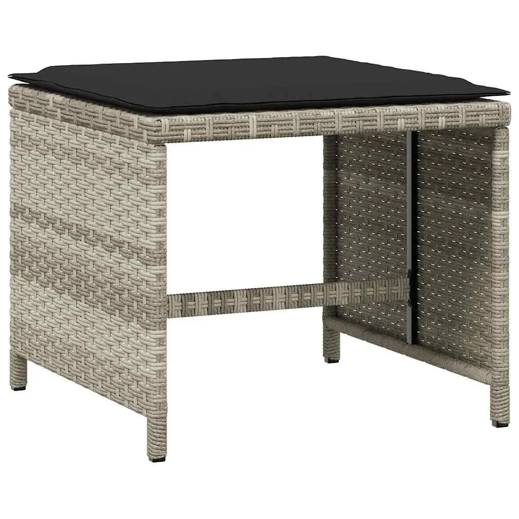 13 Piece Garden Dining Set with Grey Poly Rattan