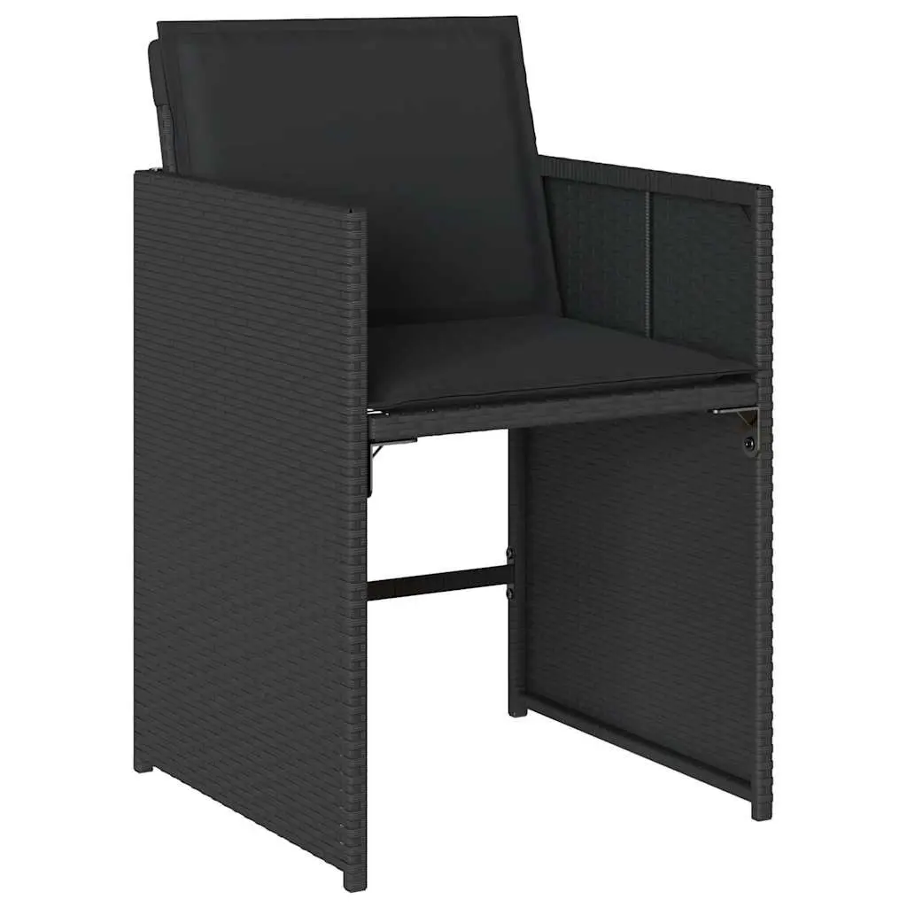 13 Piece Black Rattan Outdoor Dining Set