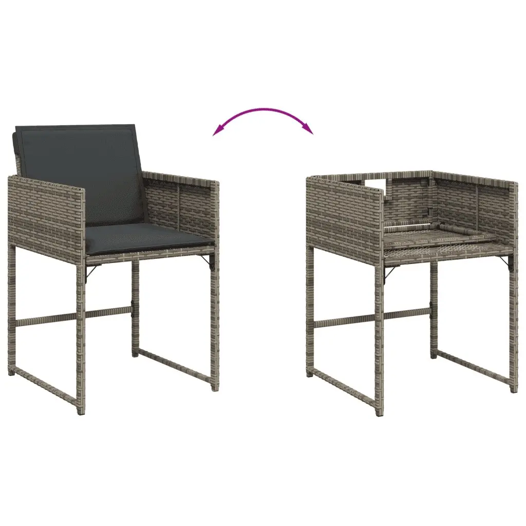 Grey Poly Rattan 11 Piece Garden Dining Set