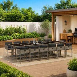 Durable 13-Piece Garden Dining Set for Outdoor Spaces