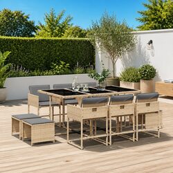Premium 11 Piece Outdoor Dining Set with Cushions