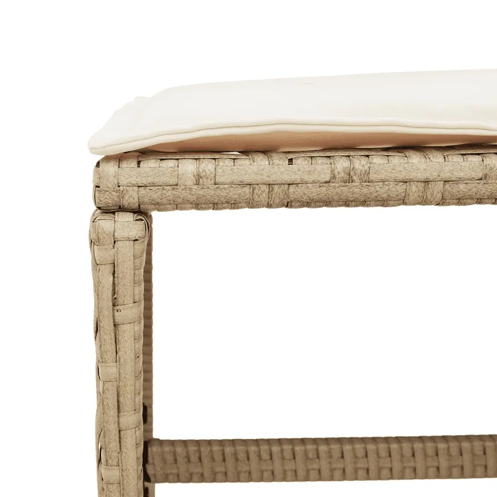 11 Piece Beige Garden Dining Set with Cushions