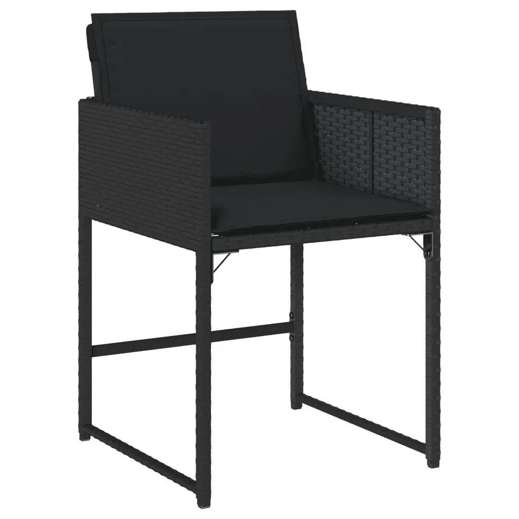 13 Piece Black Poly Rattan Outdoor Dining Set