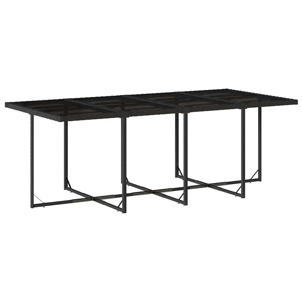 13 Piece Black Poly Rattan Outdoor Dining Set